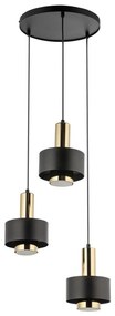 Luster na lanku RIF LUX 3xGX53/12W/230V pr. 38 cm čierna/zlatá