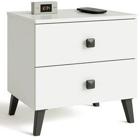 Noční stolek MOBI K-02 bílý/černý