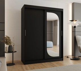 Šatníková skriňa 150 cm Lulu (čierna). Akcia -20%. Vlastná spoľahlivá doprava až k Vám domov. 1125975