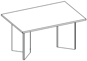Konferenčný stolík Minimal, šedý betón/bílý