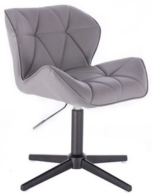 LuxuryForm DESIGN Stolička MILANO na čiernom kríži - sivá