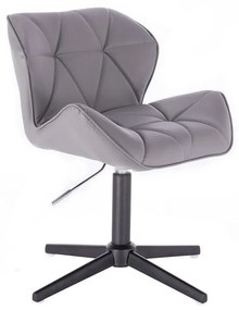 LuxuryForm DESIGN Stolička MILANO na čiernom kríži - šedá