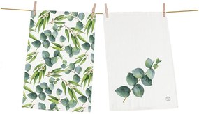 Súprava 2 bavlnených utierok Butter Kings Floating Eucalyptus, 50 x 70 cm