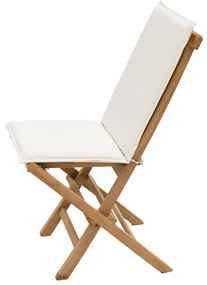 DEOKORK Záhradná skladacia stolička s poduškou FOXI (teak)