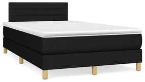 Boxspring posteľ s matracom čierna 120x190 cm látka 3269781