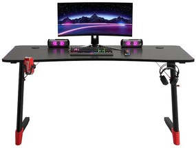 Herný stôl BG01 čierny 140 cm