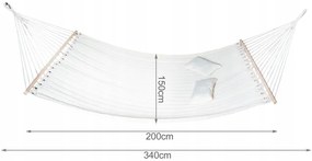Malatec 10202 Hojdacie Hamaka Chicago 200x150 cm béžová