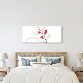 Obraz - Ružová florálna abstrakcia N⁰3 (120x50 cm)