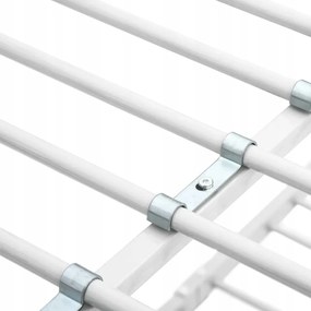 vidaXL Poschodová posteľ biela kovová 90x200 cm manželská