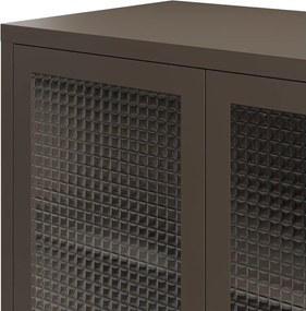 Sivá kovová vitrína 70x100x40 cm Layna – Marckeric