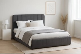 Noela Čalúnená posteľ s úložným priestorom tmavo šedá AVENA 140