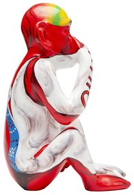 Graffiti Monkey soška červená 39 cm
