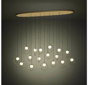 Eglo 390348 - LED Stmievateľný luster na lanku PORTOCOLOM 17xLED/3W/230V zlatá