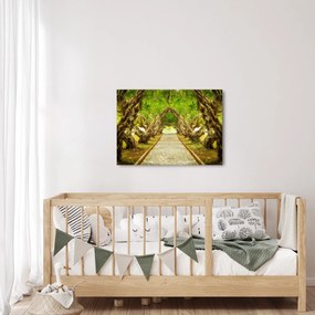 Obraz - Živý tunel z plumérií (70x50 cm)