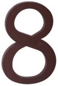 domove číslo 175mm hnedé "8"