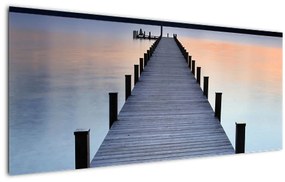 Obraz - Mólo pri jazere Starnberger, Bavorsko, Nemecko (120x50 cm)