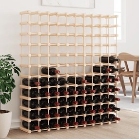 Stojan na víno na 120 fliaš 112,5x23x123,5 cm borovicový masív 353754