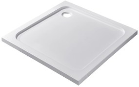 Cerano Soto, štvorcová akrytálová sprchová vanička 90x90x5 cm, biela, CER-CER-425542