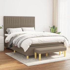 Boxspring posteľ s matracom sivohnedý 140x190 cm látka 3137313