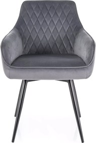 SI Marlo Velvet stolička sivý