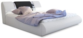 Manželská posteľ 140 cm Fabio (biela + čierna) (s roštom a úl. priestorom). Vlastná spoľahlivá doprava až k Vám domov. 1041653