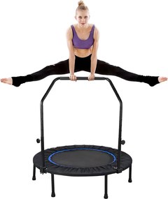 Fitness trampolína s madlom