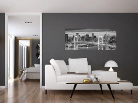 Obraz - Čiernobiele veľkomesto (120x50 cm)