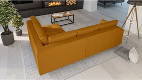 Rohová pohovka (pravý roh) v horčicovohnedej farbe Ariella - Ropez