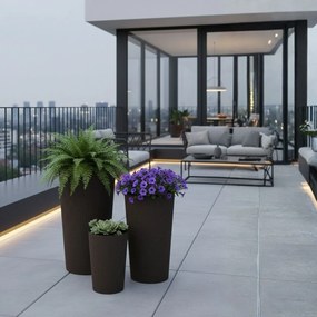 Květináč URBANIKA Coffee 57,1x29,5 cm hnědý