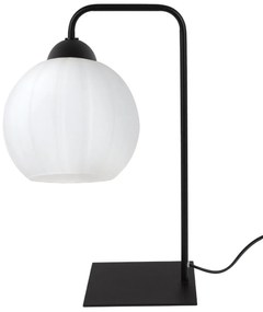 Stolná lampa Costa, 1x biele sklenené tienidlo, b