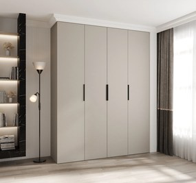 Šatníková skriňa 190 cm Carmela 40-4 (kašmír + čierna). Akcia -20%. Vlastná spoľahlivá doprava až k Vám domov. 1126671