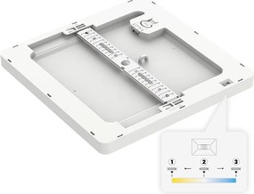 Stropné LED svietidlo Evora Square, 1x LED 12w, 3000-6000k, 3CCT, w