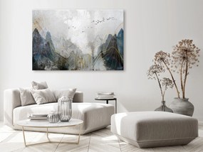 Artgeist Obraz - Misty Mountain Pass (1 Part) Wide Veľkosť: 60x40, Verzia: Na talianskom plátne
