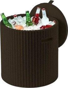 Keter úložný stolík Cool Stool 39 l, hnedá