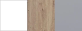 Detská posteľ Rasmus 90x200cm - biela/sivá/dub artisan