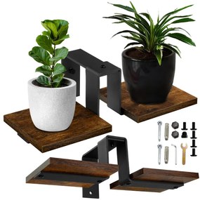 Nástenný stojan na kvety FERNANDO RUSTIC dub