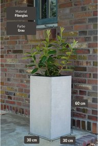 Kvetináč BLOCK, sklolaminát, výška 60 cm, betón design