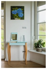 Grafitovosivý toaletný stolík so zrkadlom Ragaba Dressing Table, dĺžka 105 cm