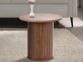 Okrúhly odkladací stolík Seline, 40 cm, dub%