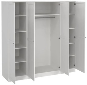 Biela šatníková skriňa 195,5x200 cm Billund – Tvilum