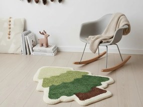 Vianočný koberec SPRUCE protišmykový 37x57 cm, farebný