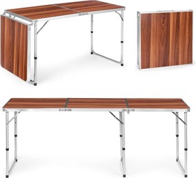 Skládací turistický stůl Veloca 180x60 cm hnědý