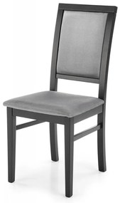 Jedálenská stolička SYLWEK – masív, látka, viac farieb dub sonoma / šedá