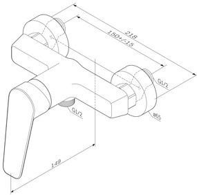 Sprchová batéria AM.PM Hit FTA20000 jednopáková, chróm
