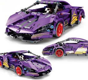Stavebnica auta SUPERCAR No.J2003 fialová - 470 dielikov