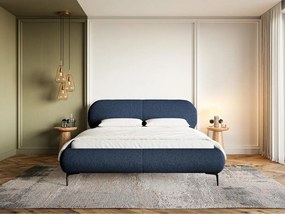 Manželská posteľ 180 cm Octave 180B (s roštom) (námornícka modrá + čierna). Akcia -20%. Vlastná spoľahlivá doprava až k Vám domov. 1099976