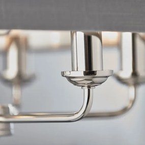 Endon 94373 - Luster na reťazi HIGHCLERE 6xE14/40W/230V šedá/lesklý chróm