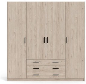 Šatníková skriňa v dekore duba v prírodnej farbe 196x200 cm Sprint – Tvilum