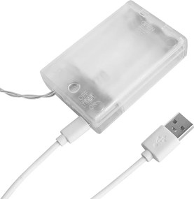 FEATHERS LED Svetelná reťaz s USB pierka 20 svetiel