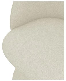 Krémovobiele čalúnené jedálenské kreslo Maia – Makamii